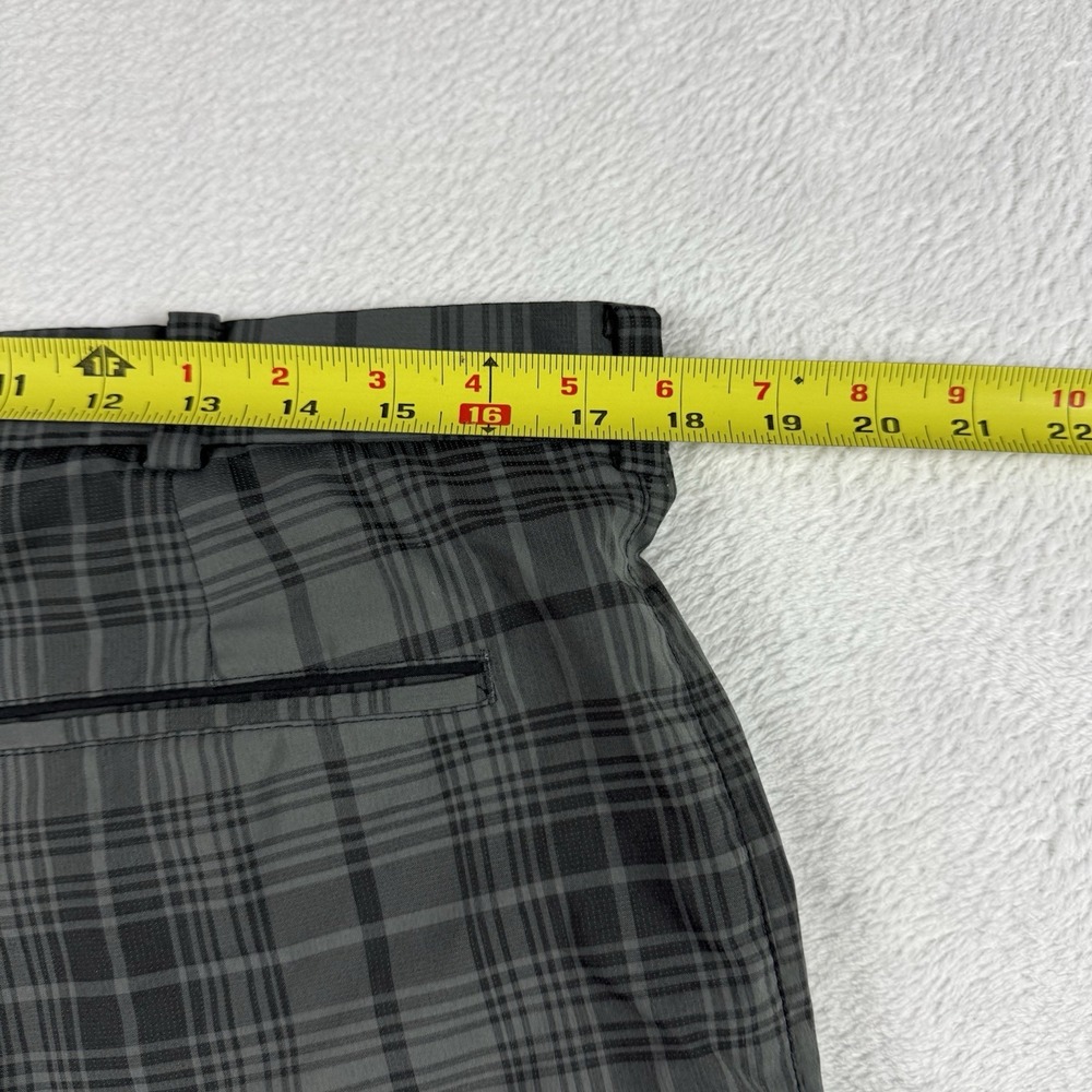 Nike Golf Tour Performance Shorts Mens 34x12 Gray Plaid Dri-Fit Tech Chino - Picture 7 of 9